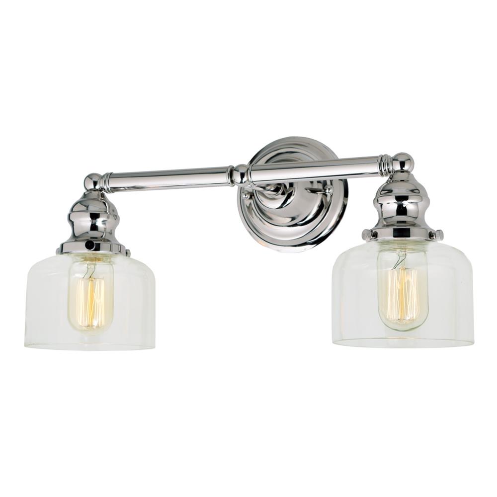 JVI Designs 1211-15 S4 Union Square Two Light Shyra Bathroom Wall Sconce  in Polished Nickel